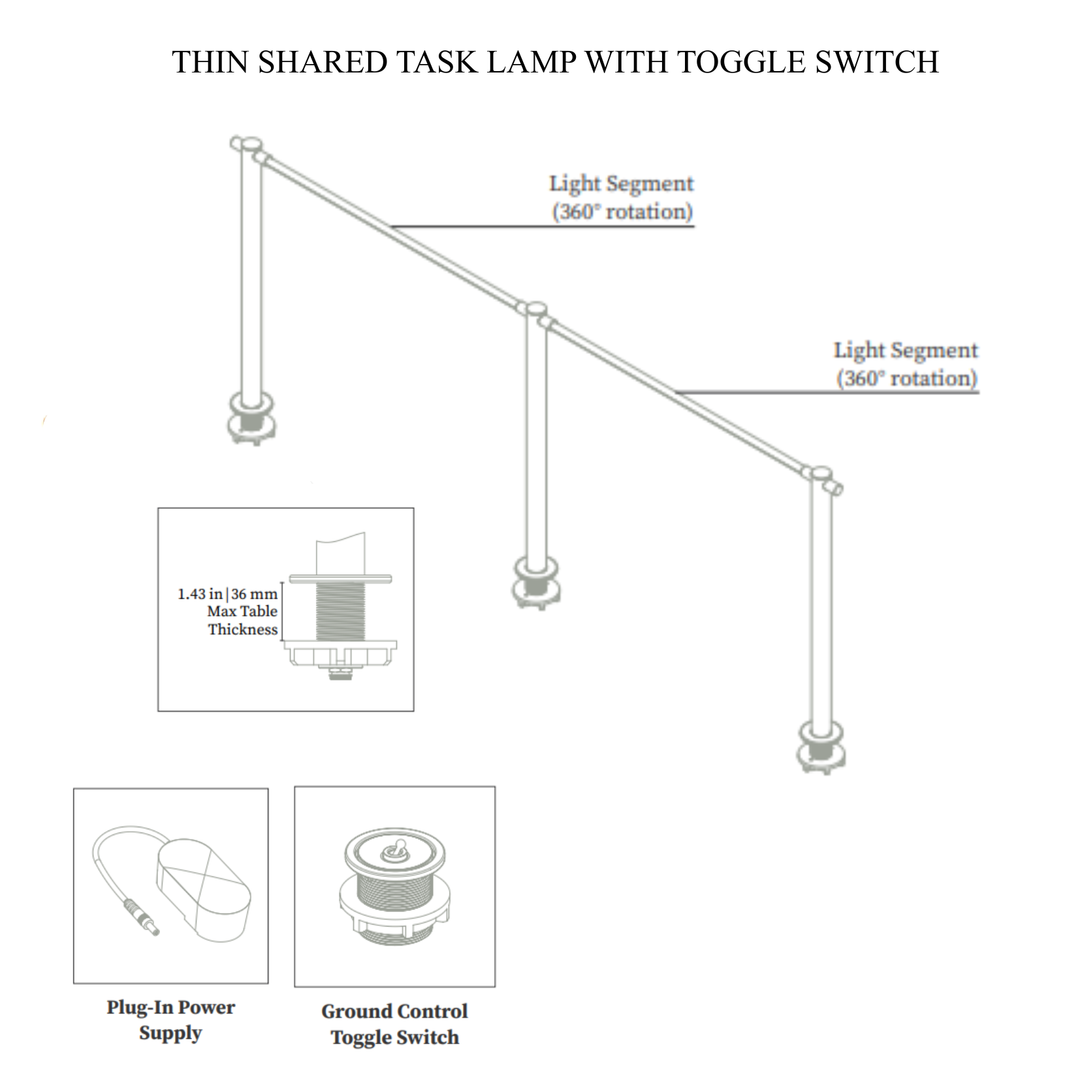 THIN Shared Task Lamp - Toggle Switch