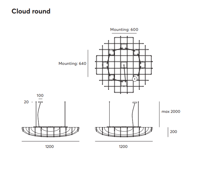 Cloud Acoustic Fixture Only