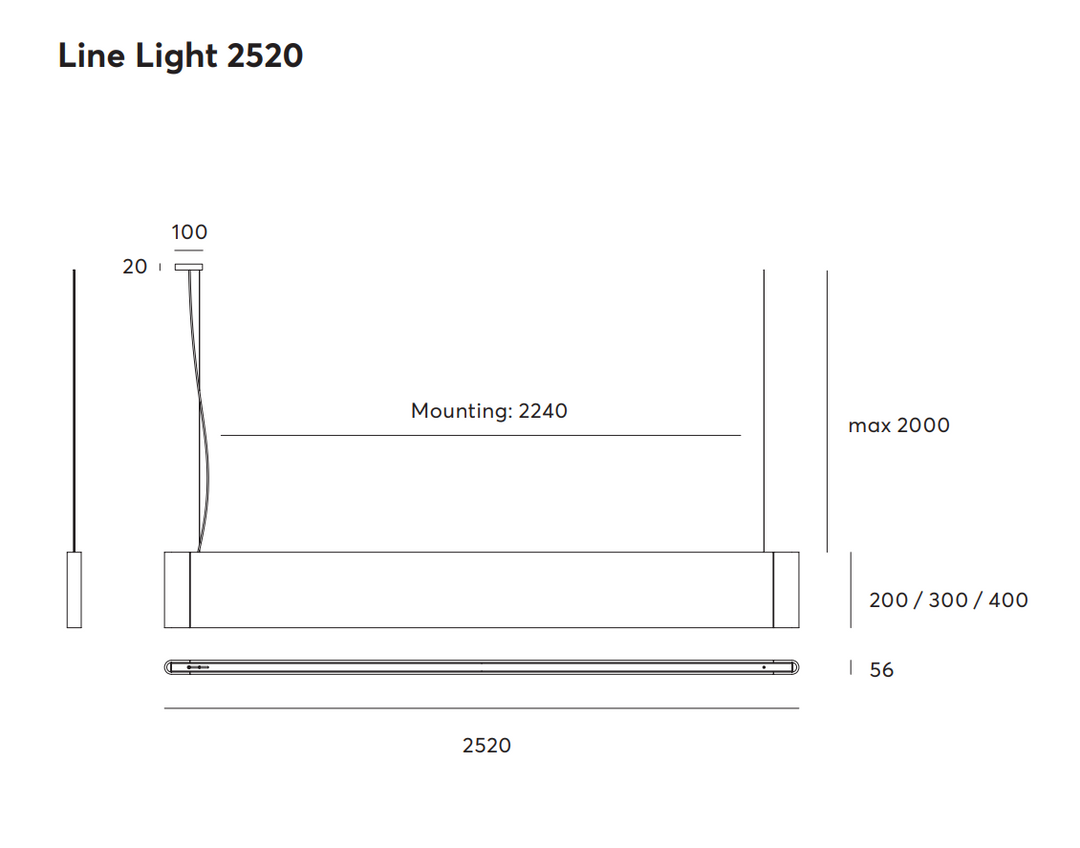 Line LED 2520mm