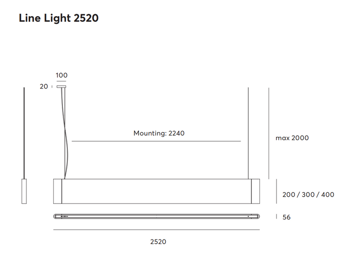 Line LED 2520mm