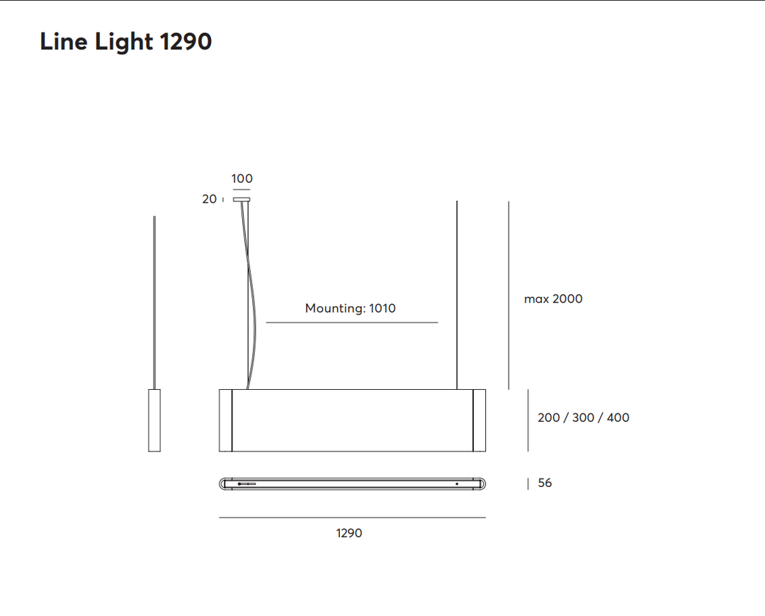 Line LED 1290mm with Cubic Reflector