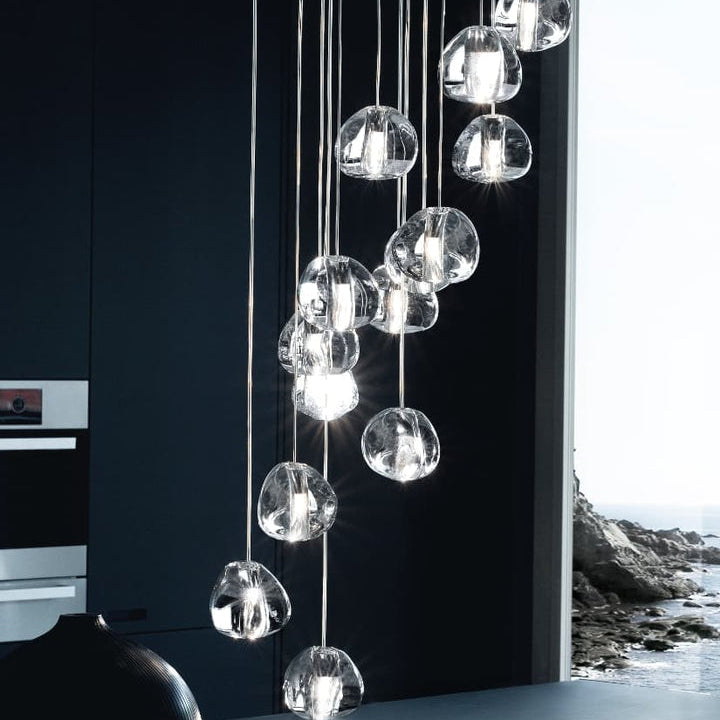Mizu 15 Light Pendant - Rectangular Canopy