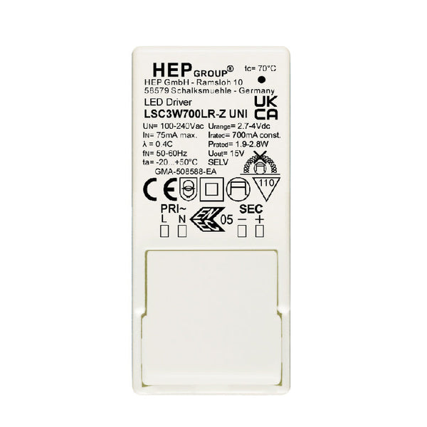 700ma Non dimmable Driver 1.9w - 3w