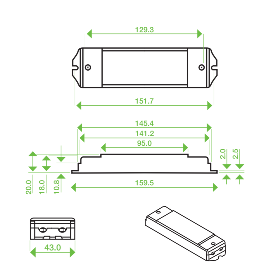 Constant Current Phase dimmable driver - Multi output 20w max