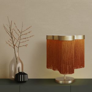 Archipelago Table Lamp with Aragosta fringe.