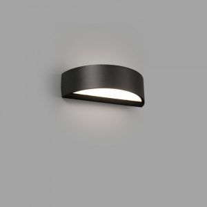 Oval Led Dark Grey Wall Lamp