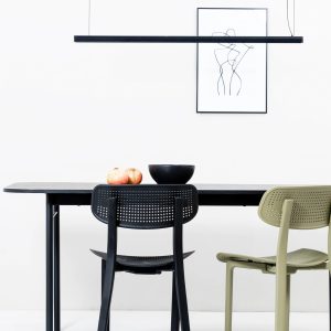 VICO 115 Black pendant lamp with recessed canopy