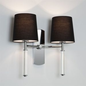 Ex Display ASTRO Delphi Twin Polished Chrome with Black Cone shade