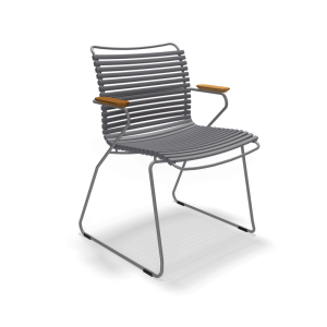 Ex Display Click Dining Chair with Armrest Dark Grey